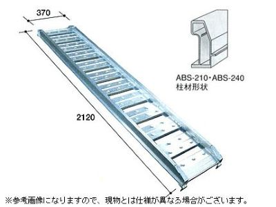 【返品不可・代引不可】1.2t アルミブリッジ 2本セット アルミス アルミブリッジ 小型建機・農機用 ABS-210-30-1.2 【ツメ式】【有効長2100×有効幅300(mm)】【210cm 30cm 1.2t】【最大積載1.2t/セット(2本)】 【1.2トン】【1.2t】