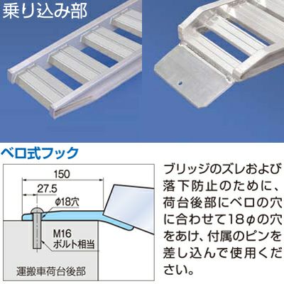 法人様専用・代引不可】3t アルミブリッジ 2本 日軽 油圧 法人様専用・代引不可】3t アルミブリッジ 2本 日軽 油圧