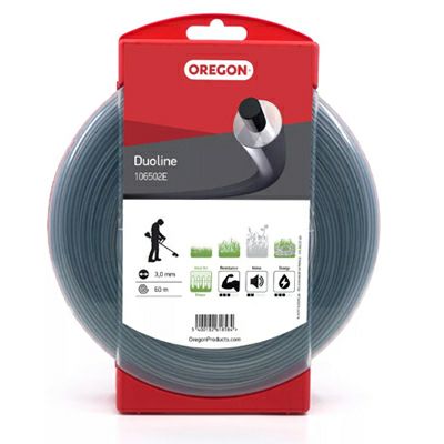 【オレゴン】 デュオライン 【太さ3.0mm×長さ60m】 【106502E】 1個入り 【草刈機 刈払機用】 【ナイロンコード】