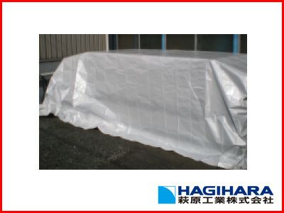 萩原工業 高耐久 遮熱シート スノーテックス スーパークール 1.8m X 1.8m 表:パールホワイト 裏:シルバー 耐候性:約5~6年 ハトメピッチ:約90cm アウトドア タープ シェード